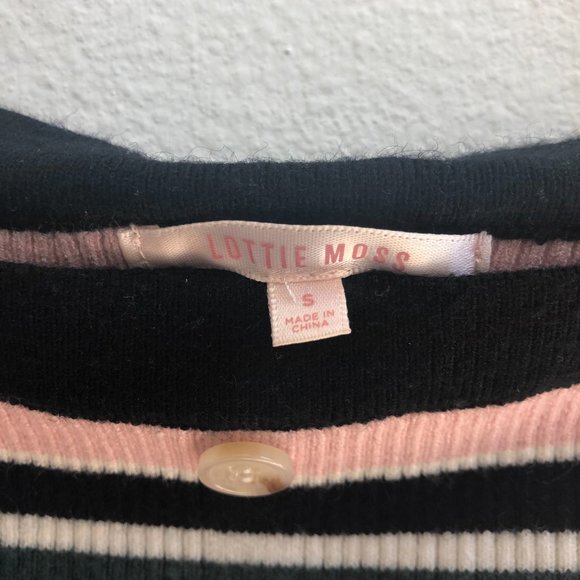 NWOT Lottie Moss Striped Crop Top - Picture 3 of 3